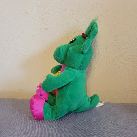 Baby Bop Green Yellow Blanket PLUSH ONLY - Tested Does NOT Sing ABC Song - Picture 2 of 6